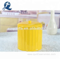 Glazed Round Colorful Food Storage Canister